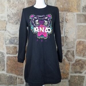 Kenzo Paris MEDIUM LARGE Tiger Sweatshirt Dress